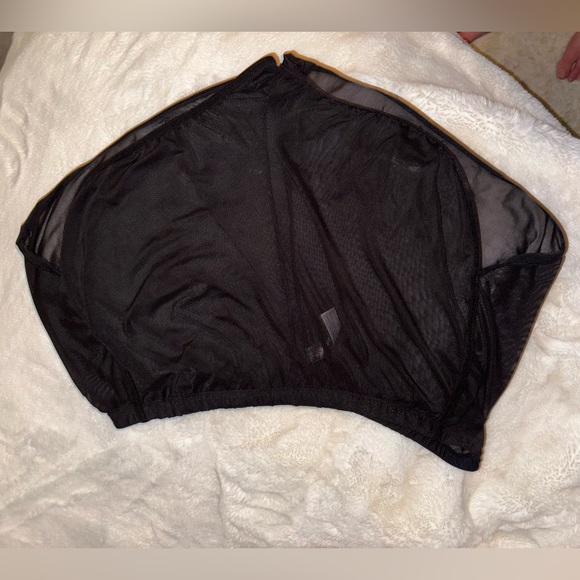 NWOT ELLA LUST Sheer Black Shorts 3XL - Picture 2 of 5